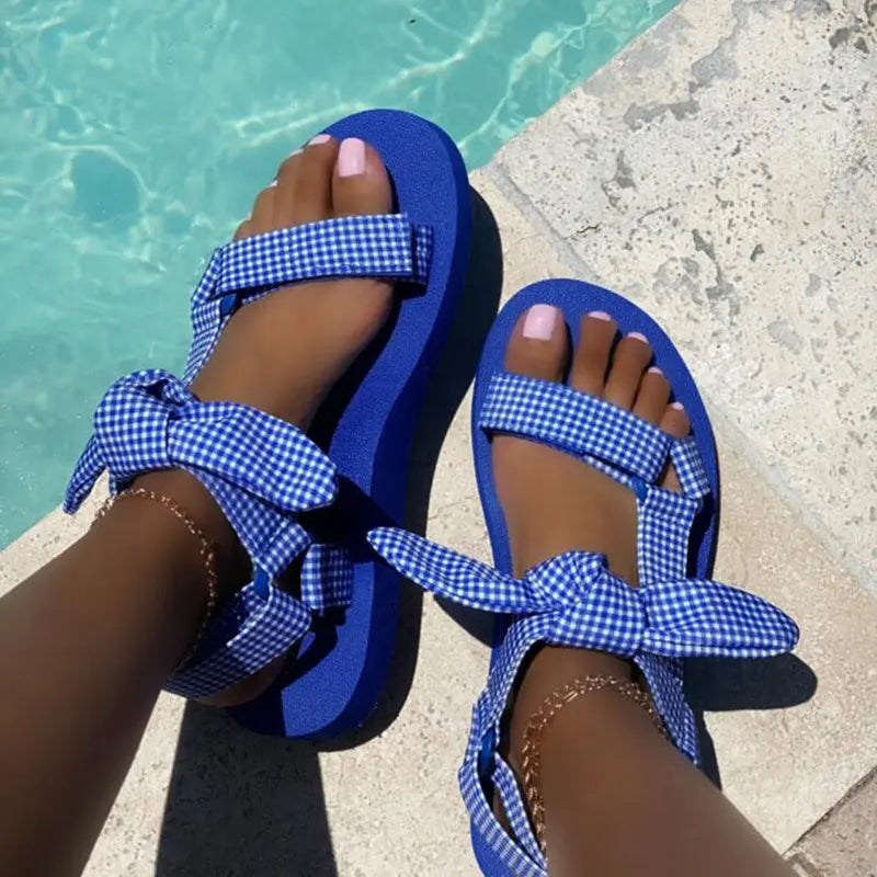 European And American Women's Sandals 21 Years Of Summer New Style Flat Bottom Lady T Fashions