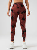 Tie Dye Slimming Yoga Leggings, Butt Lifting High Stretch Casual Fitness Yoga Pants, Women's Activewear Lady T Fashions