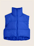 Women'S Sleeveless Vest - Vibrant Pink Slim-Fit Alternative Coat with Drawstring Hood, Zipper Front & Pockets for Fall/Winter Casual Wear, Casual Winter Wear | High Neckline Vest | Zippered Jacket Lady T Fashions