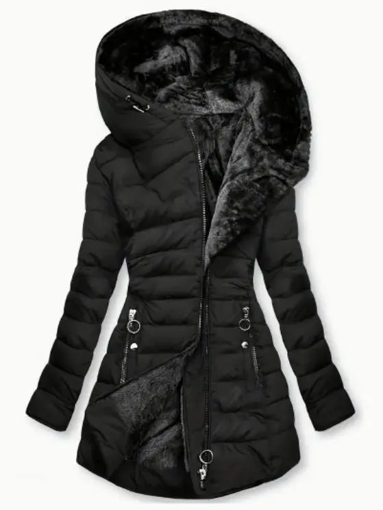 Zip-up Hoodie Puffy Coat Lady T Fashions