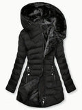 Zip-up Hoodie Puffy Coat Lady T Fashions