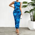 Elegant Slim Sleeveless Mesh Dress Lady T Fashions