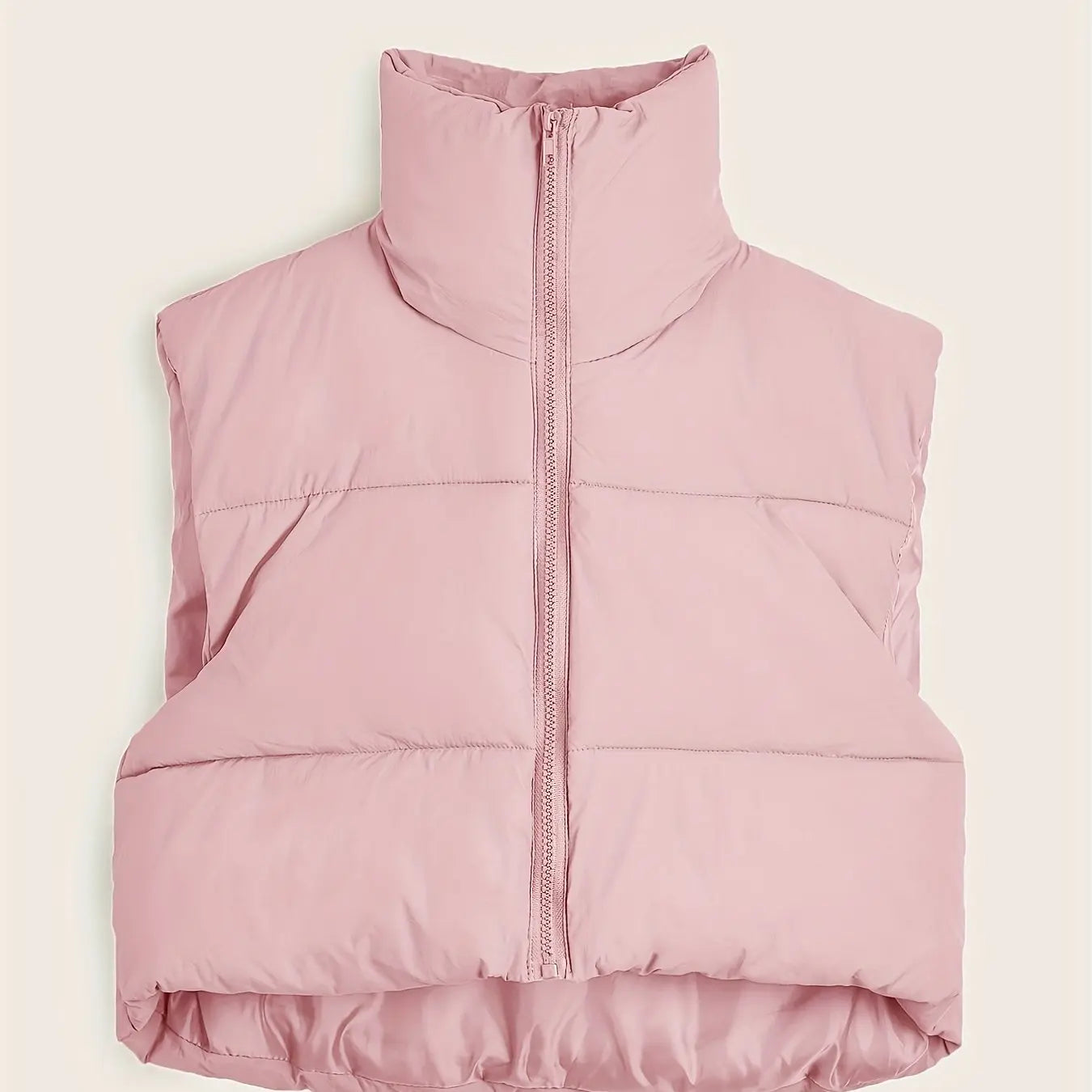 Women'S Sleeveless Vest - Vibrant Pink Slim-Fit Alternative Coat with Drawstring Hood, Zipper Front & Pockets for Fall/Winter Casual Wear, Casual Winter Wear | High Neckline Vest | Zippered Jacket Lady T Fashions