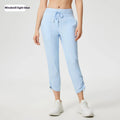 Quick-drying Breathable Running Fitness Straight Cropped Pants Ice Casual All-matching Lady T Fashions