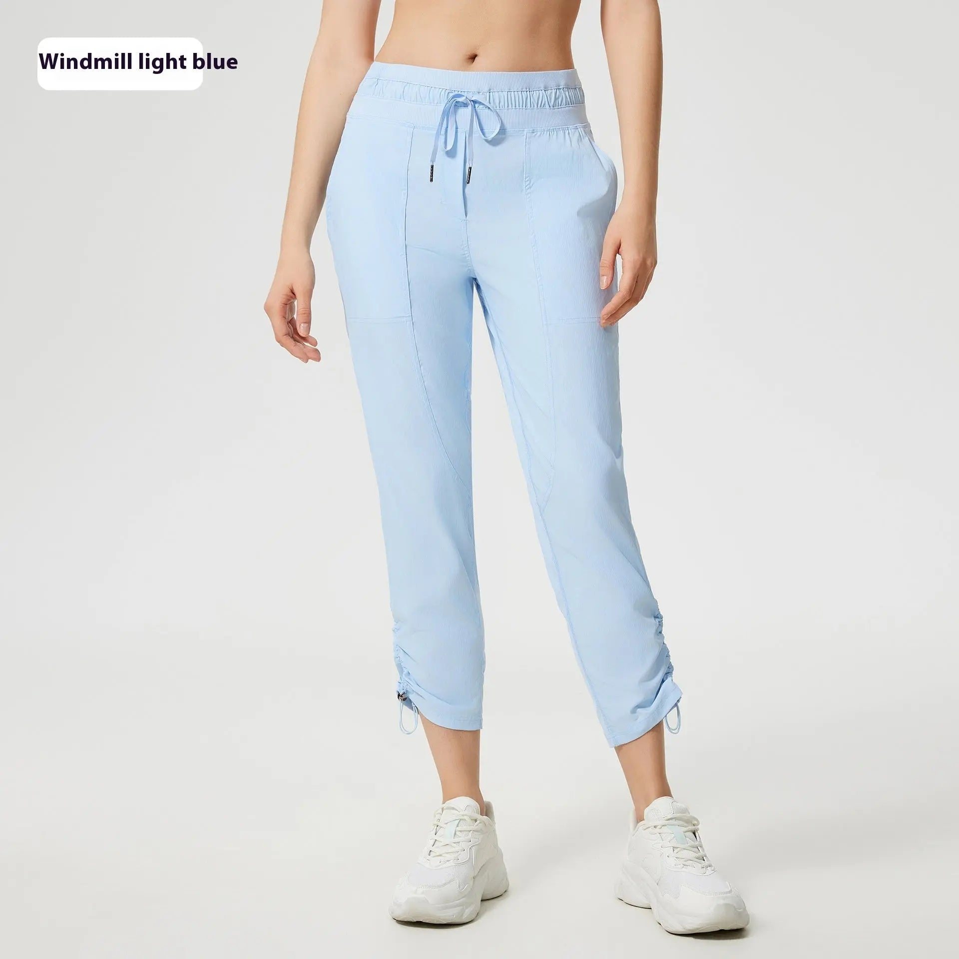Quick-drying Breathable Running Fitness Straight Cropped Pants Ice Casual All-matching Lady T Fashions