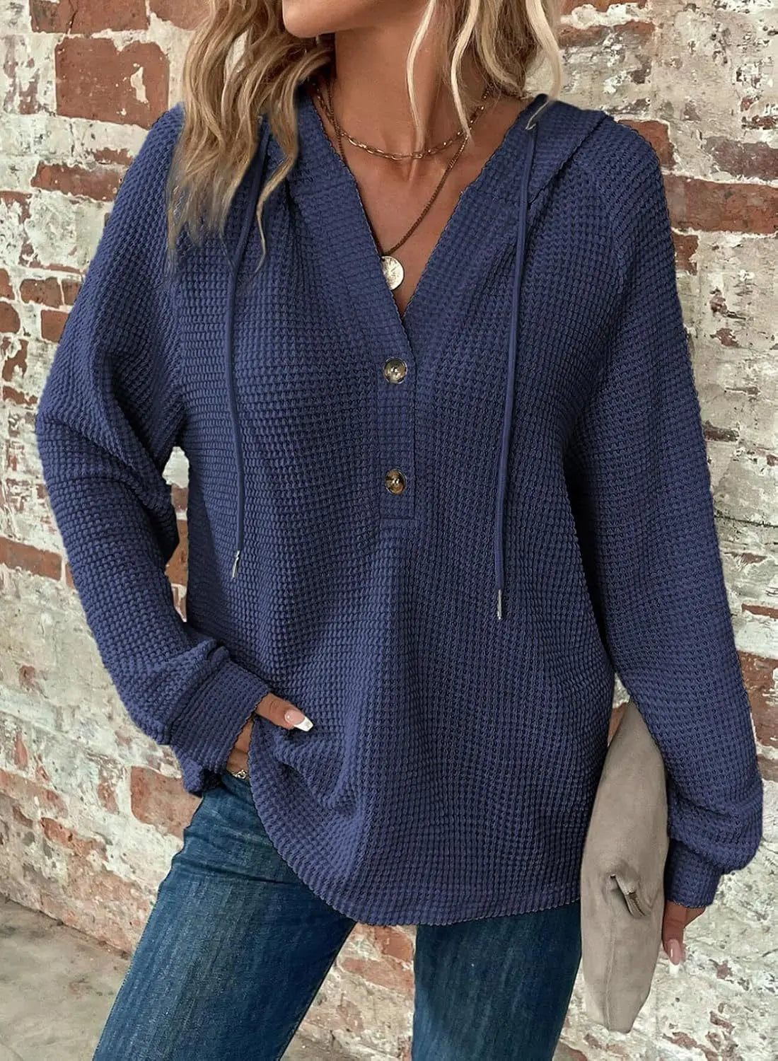V-neck Long Sleeve Pullover Leisure Sports Sweater Lady T Fashions
