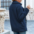 Loose Lapel Fluffy Coat Winter Button Jacket Cardigan Outwear For Women Clothing Lady T Fashions