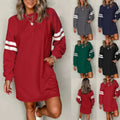 European And American Leisure Loose All-match Round Neck Dress Lady T Fashions