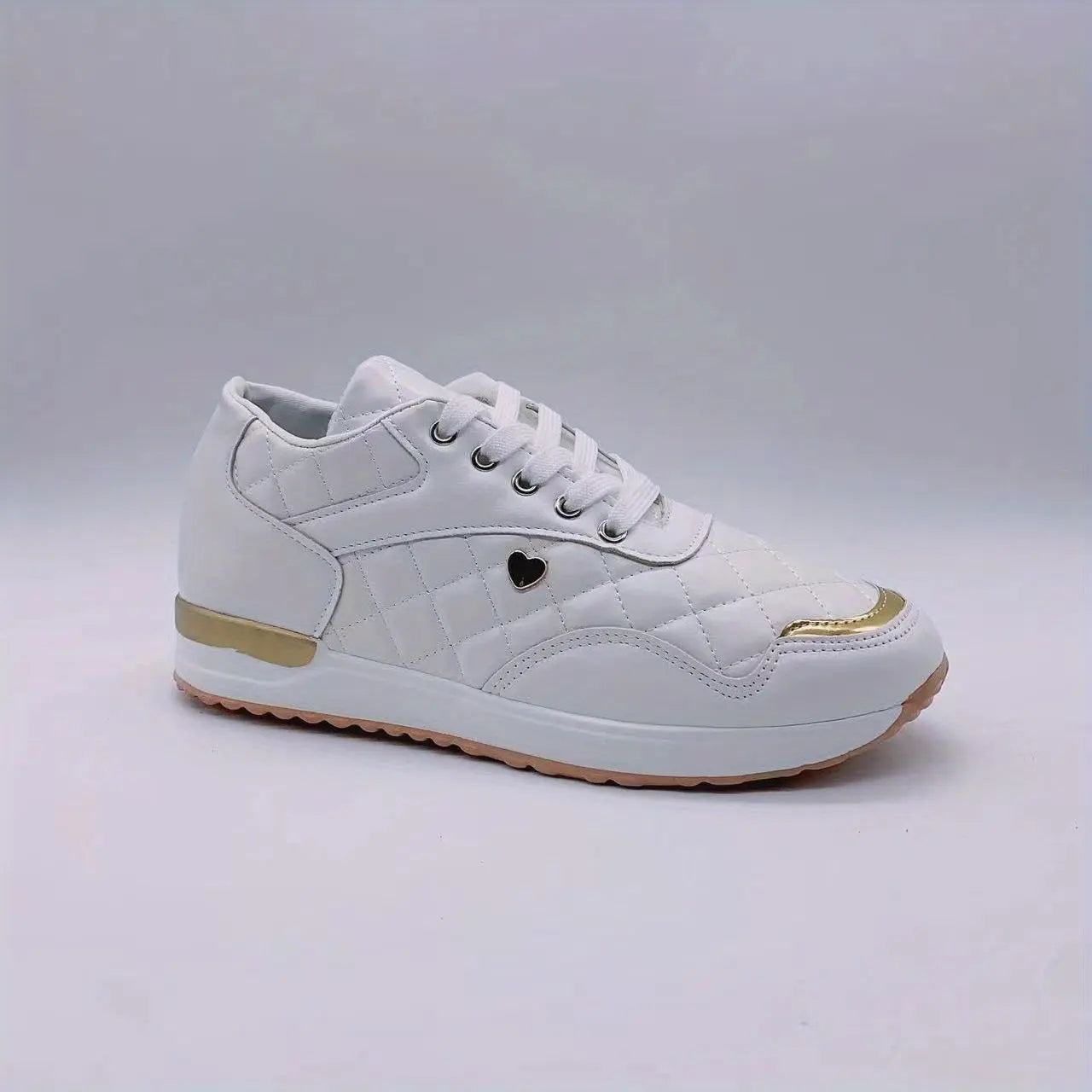 Women's Casual Sports Shoes, Fashion & Versatile Quilted Low Top Sneakers, Outdoor Non Slip Shoes Lady T Fashions