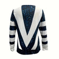 Women's Long Sleeve Shirts Zipper Color Block V Neck Tunic Tops Casual Blouse Lady T Fashions