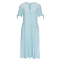 Women's Eyelet V-Neck Maxi Dress Short Sleeve Flowy A-Line Summer Beach Dress Lady T Fashions