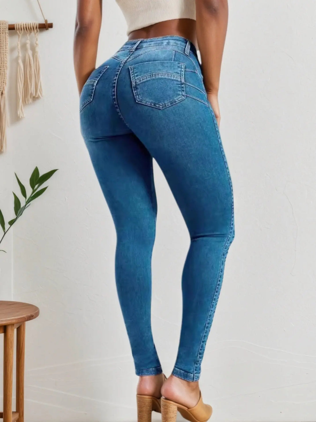 Four Season Versatile Tight Jeans, High Elasticity Slim Fit Comfortable And Fashionable, Classic Solid Color Design, Suitable For Both Casual And Formal Wear, Women's Jeans And Clothing Lady T Fashions