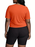 A Two-Piece Outfit Featuring a Printed Short-Sleeve T-Shirt with Dropped Shoulders And Cropped Leggings, Designed for Plus-Size Women, Licensed with Mickey And Minnie. Lady T Fashions