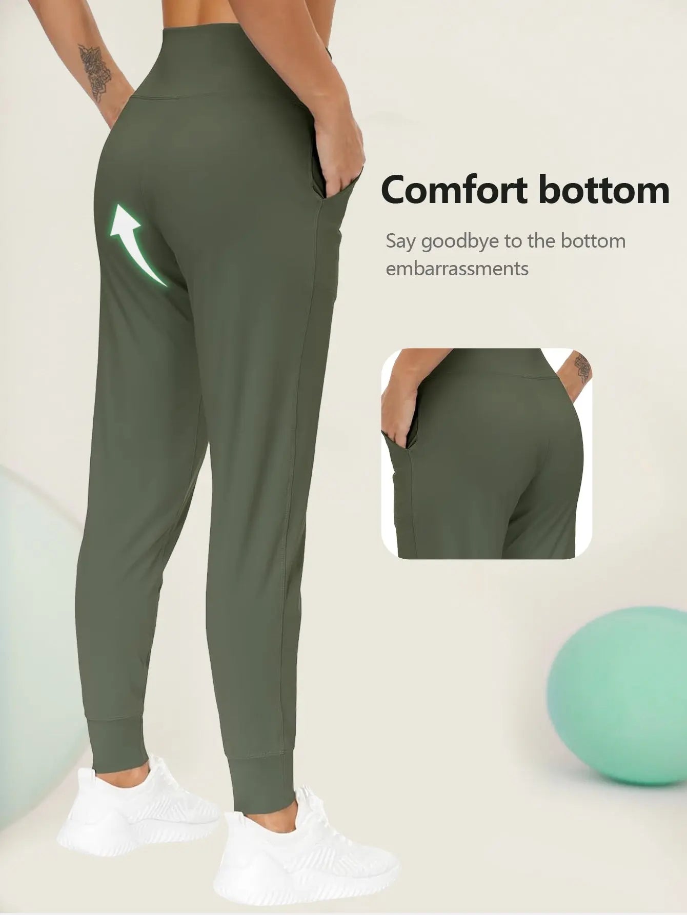 High Waist Yoga Pants With Pockets Leggings For Women Tummy Control Workout Leggings For Running Fitness Yoga Lady T Fashions