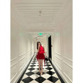 French Style Temperament High-grade Flower Halter Backless Dress Lady T Fashions