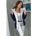 Fleece-lined Cardigan Hooded Coat Cotton-padded Jacket Lady T Fashions