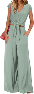 High Waist Slim-fit Wide-legged Pants Suit Lady T Fashions