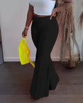 Ladies' Solid Color Casual Tight Pants Lady T Fashions