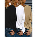 3 Pack Womens Plus Size Long Sleeve Shirts Crew Neck Basic Tee Tops Loose Fit Fall Outfits For Women 1X-5X Lady T Fashions