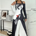 Ladies' Business Elegant Wide Leg Casual Loose Fit One Shoulder Set Sexy Party Set Lady T Fashions