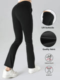 4pcs High-Waisted Flare Sharkskin Leggings Slim Fit, Lightweight & Sculpting Yoga Pants Lady T Fashions