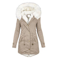 Women's cotton padded jacket with white collar Lady T Fashions