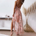 Women's Spaghetti Strap V-Neck Floral Sundress Flowy Fairy Style Summer Dress Lady T Fashions