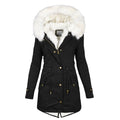 Women's cotton padded jacket with white collar Lady T Fashions