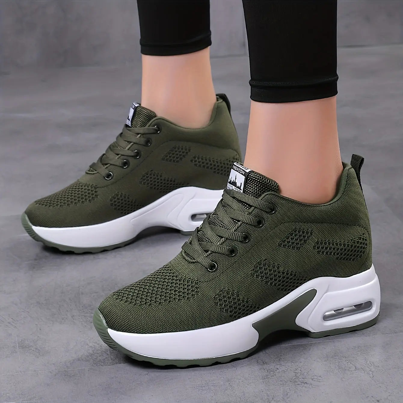 Stylish Women's Low-Top Mesh Sneakers - Air Cushioned, Breathable, Lace-Up Casual Shoes - Ideal for Spring Lady T Fashions