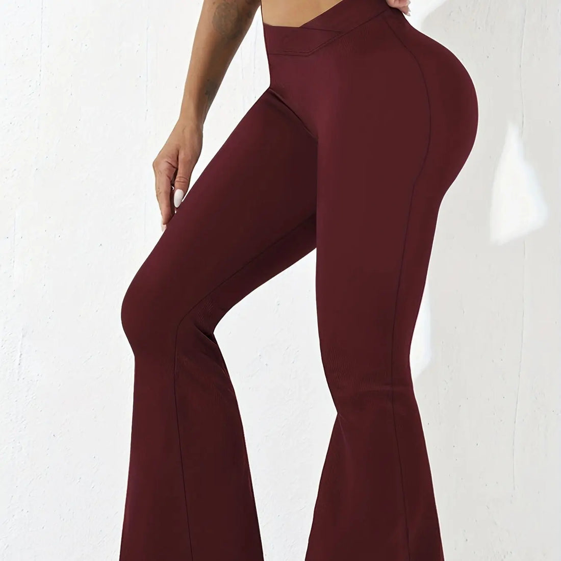 Ladies' Fashionable And Elegant Temperament Versatile Solid Color Tight Fitting Autumn And Winter Pants Elegant Lady T Fashions