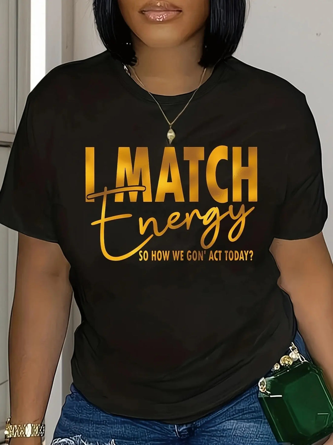 Plus Size Vibrant Energy Print T-Shirt - Relaxed Fit for Ultimate Comfort, Short Sleeves for Warm Weather, Perfect for Spring and Summer Seasons - Designed Exclusively for Plus Size Women, Part of Our Spring and Summer Collec Lady T Fashions