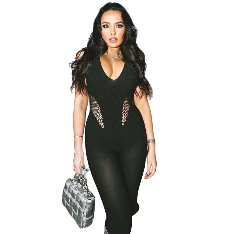 Hollow Out High Waisted Jumpsuit For Women Lady T Fashions