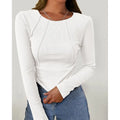 Women Long Sleeve T Shirts Crewneck Slim Fit Tops Going Out Fall Fashion Basic Tee Lady T Fashions