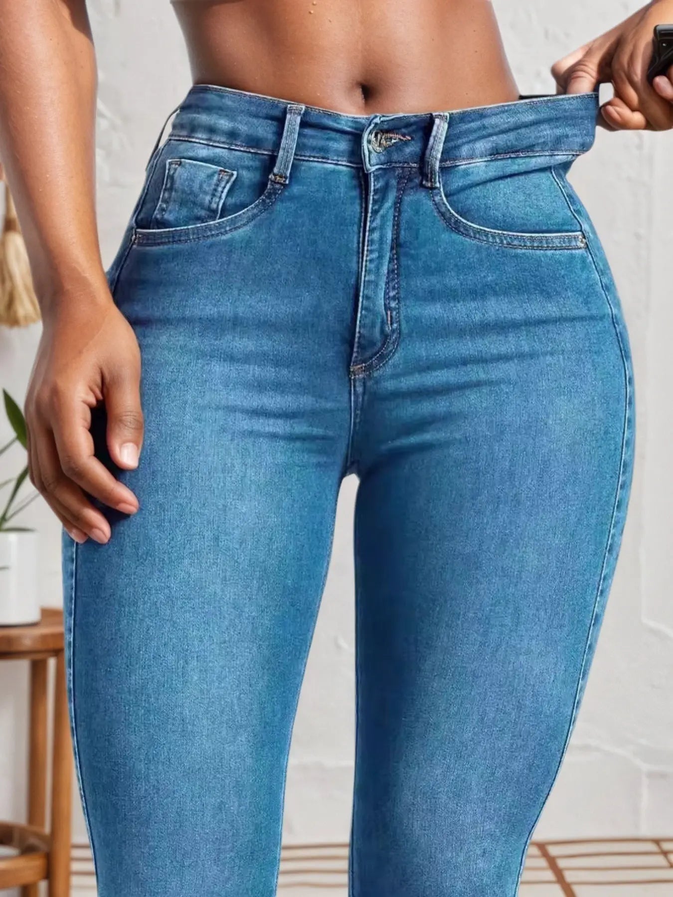 Four Season Versatile Tight Jeans, High Elasticity Slim Fit Comfortable And Fashionable, Classic Solid Color Design, Suitable For Both Casual And Formal Wear, Women's Jeans And Clothing Lady T Fashions