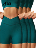 4-Pack Women's Yoga Shorts Value Set - High-Waisted Quick-Dry & Seamless, Must-Have For Workouts Lady T Fashions