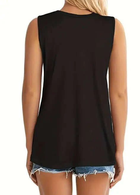 Ladies' Lip Print Fashionable Casual Versatile Tank Top Lady T Fashions