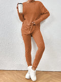 Fashion Casual Long Sleeve Split Irregular Round-neck Shirt Trousers Suit Lady T Fashions