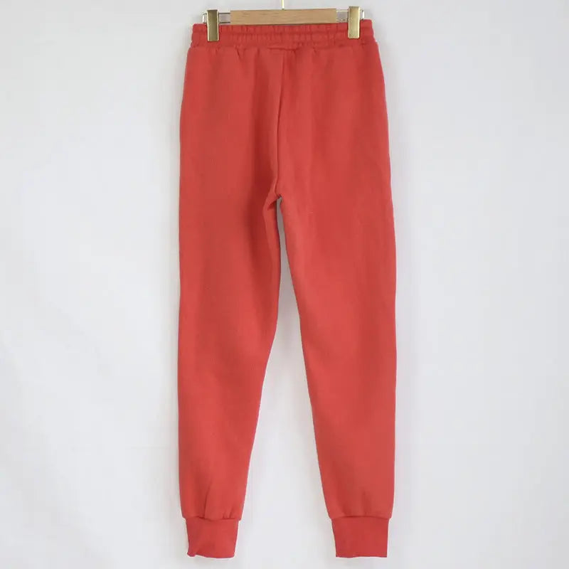 All-match ins wind net red solid color strap slim trousers Lady T Fashions