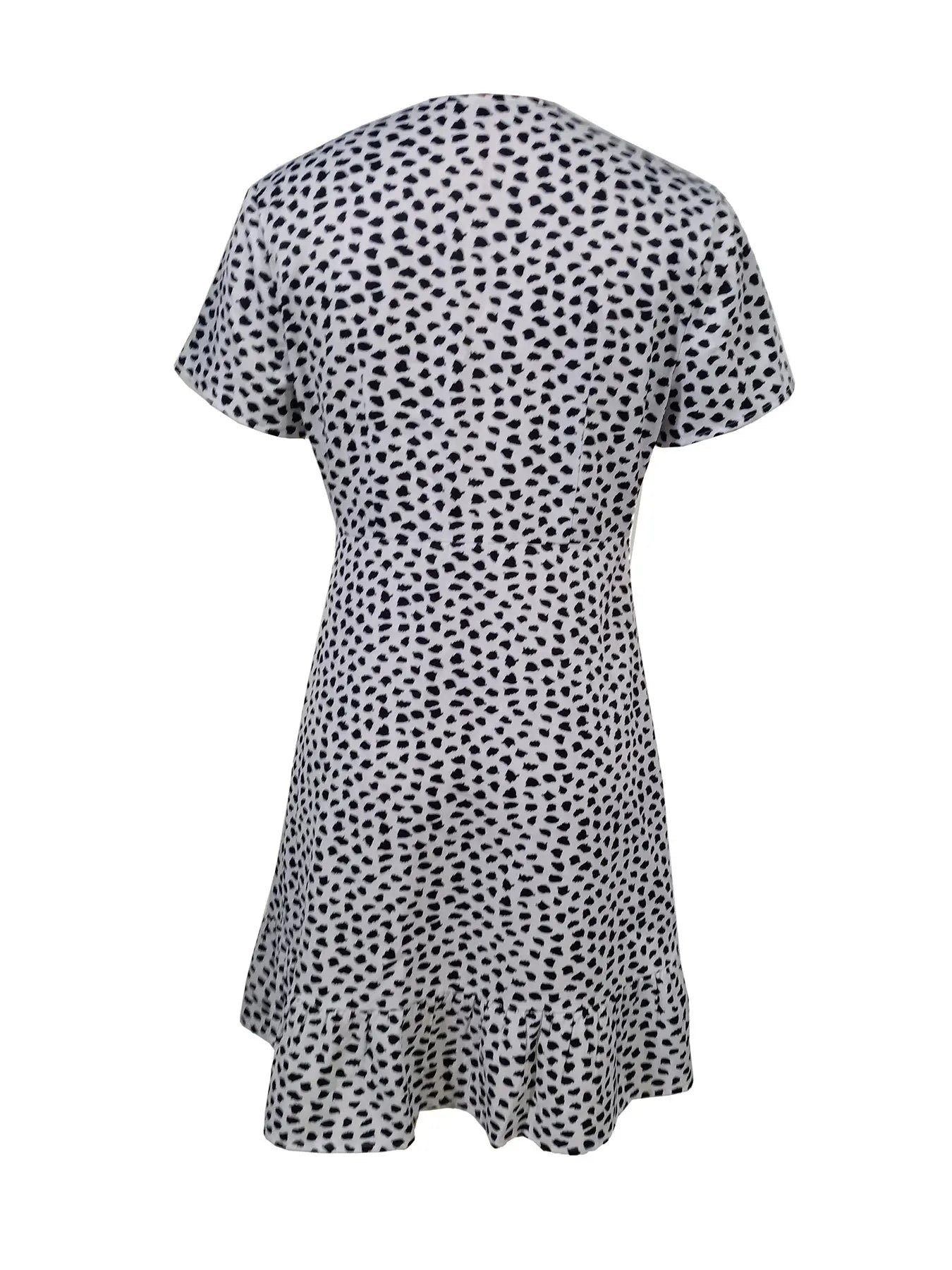 Ladies' V-neck Printed Fashionable A-list Dress Lady T Fashions