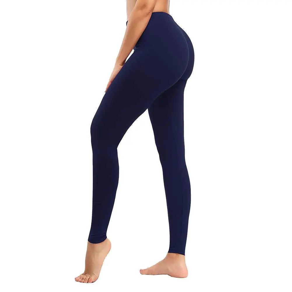 Leggings - Cropped Low-waisted Solid Color Lady T Fashions