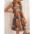 Women's Summer Dress Sleeveless Floral Boho Sundress Swimsuit Coverup Casual Loose Beach Vacation Tank Dresses Lady T Fashions