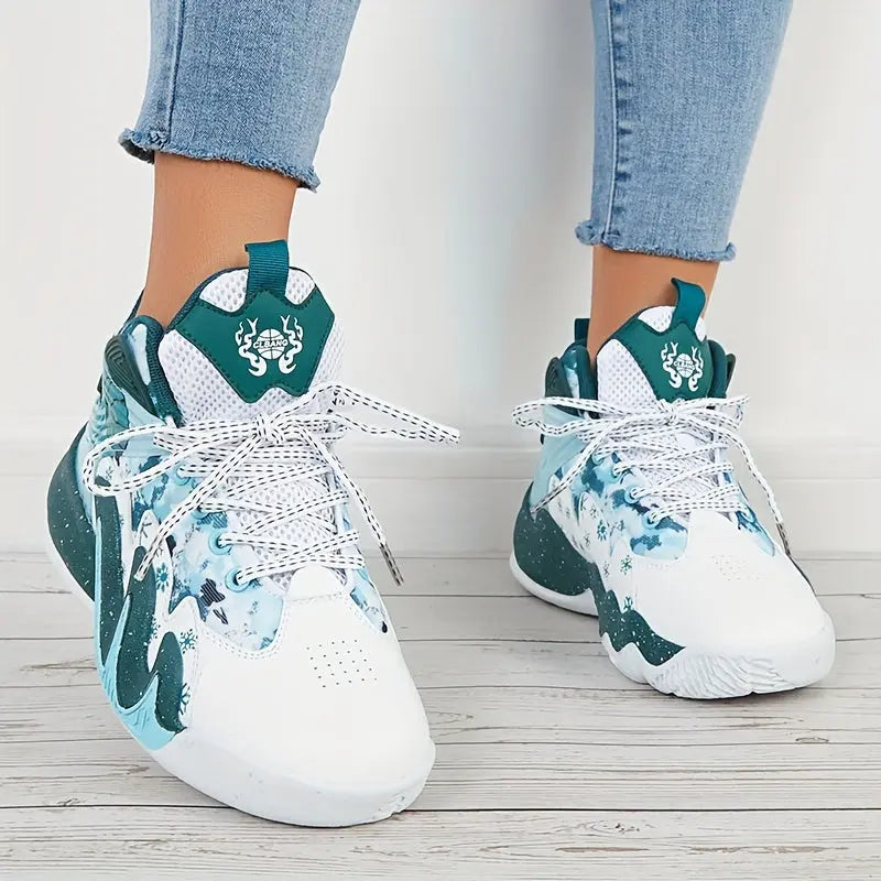 Women's Fashion Color Blocking Running Shoes - Non-Slip, Breathable, Shockproof Basketball Shoes for Comfort and Style! Lady T Fashions