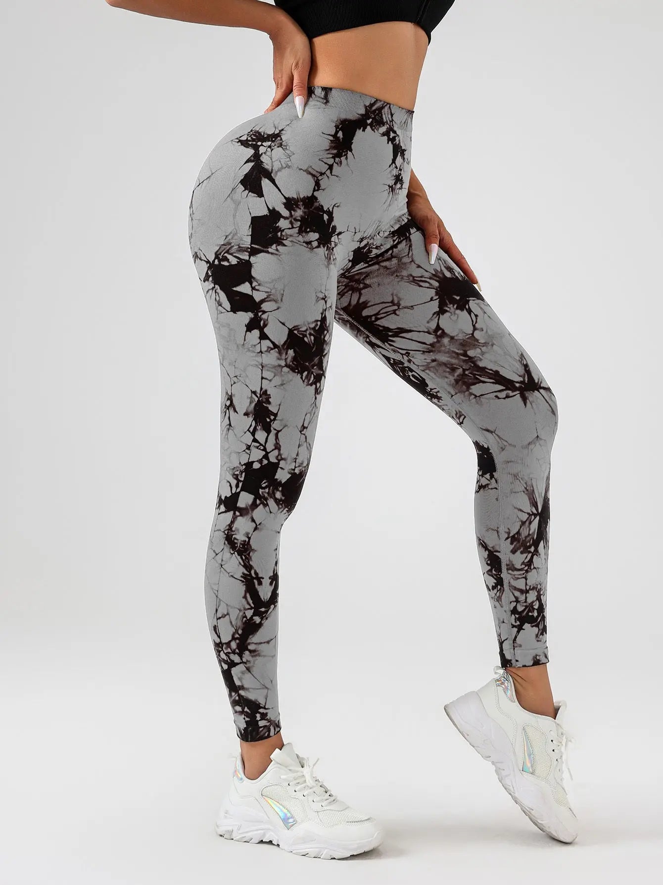 Tie Dye Slimming Yoga Leggings, Butt Lifting High Stretch Casual Fitness Yoga Pants, Women's Activewear Lady T Fashions