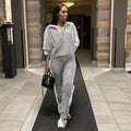 Autumn And Winter New European And American Women's Casual Coat Trousers Suit Lady T Fashions