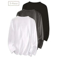3 Pack Womens Plus Size Long Sleeve Shirts Crew Neck Basic Tee Tops Loose Fit Fall Outfits For Women 1X-5X Lady T Fashions