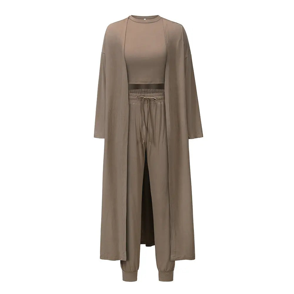 Women's Knitted Slim-fit Temperament Vest And Trousers Sports Suit Lady T Fashions