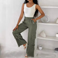 Multi-pocket Adjusting Belt Design Overalls Lady T Fashions
