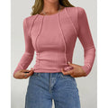 Women Long Sleeve T Shirts Crewneck Slim Fit Tops Going Out Fall Fashion Basic Tee Lady T Fashions