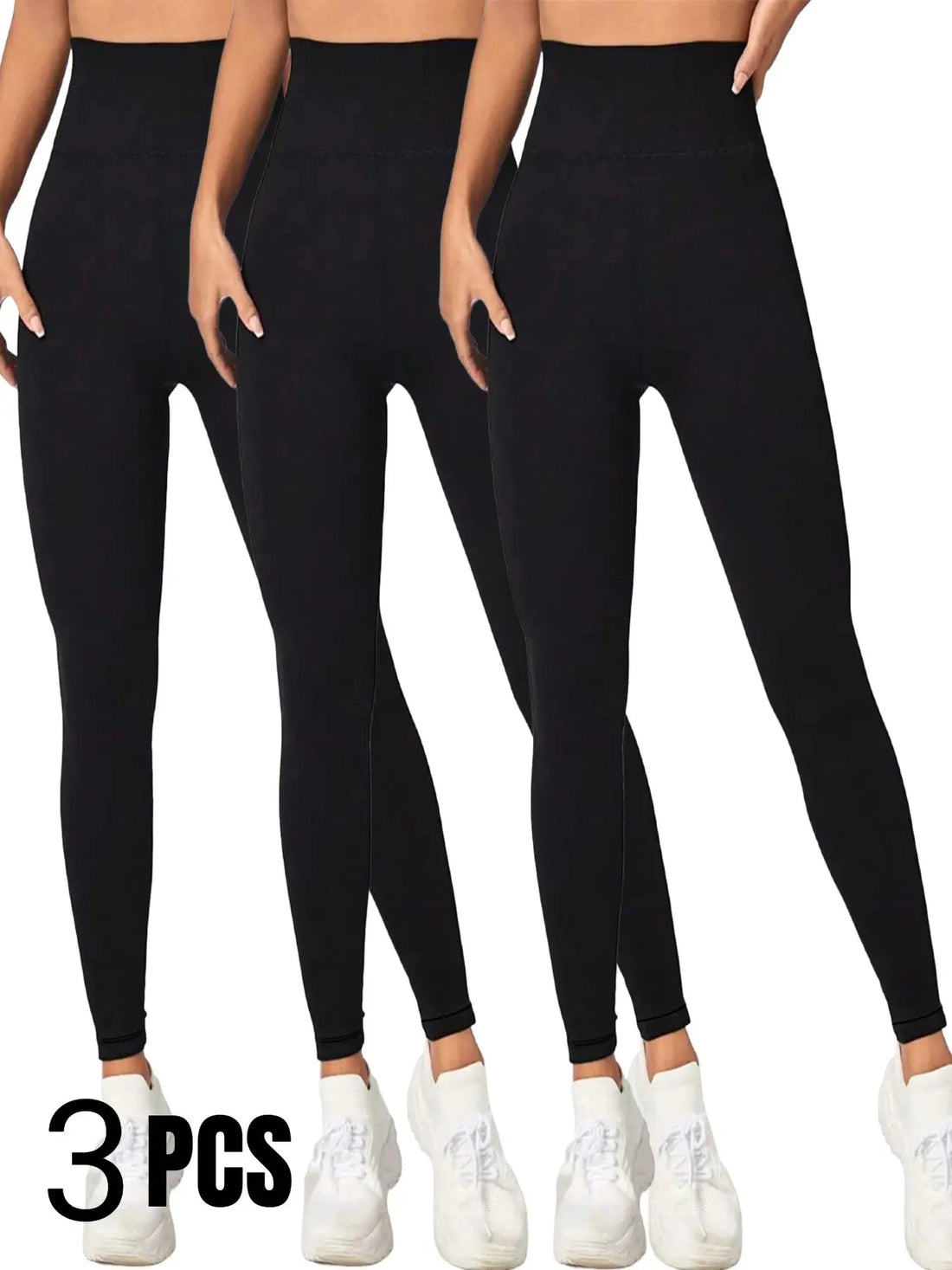 3 Pack Women's Thermal High-Waisted Yoga Pants - Tummy Control Butt Lifting Leggings Lady T Fashions