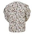 Ladies' Flower Print Asymmetrical Collar Casual Style Short Sleeved Shirt Top Lady T Fashions
